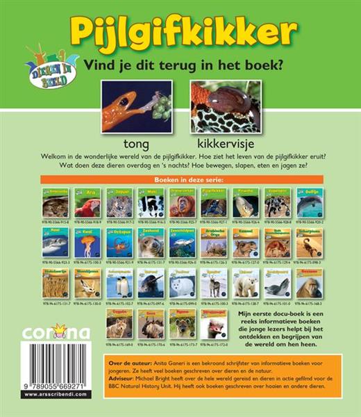 Grote foto pijlgifkikker dieren in beeld boeken overige boeken