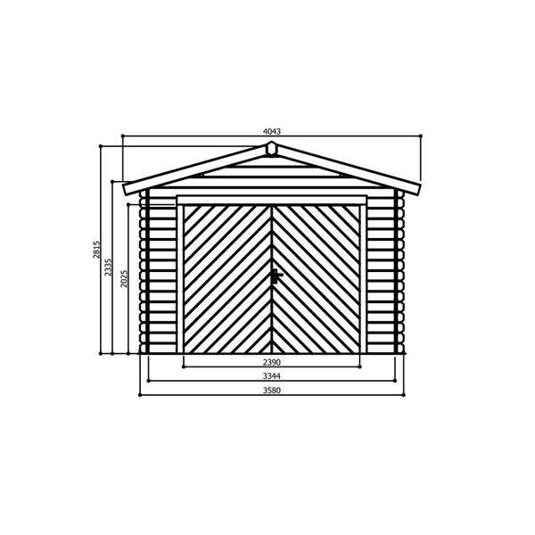 Grote foto garage traditional s8331 tuin en terras tuinhuisjes en blokhutten