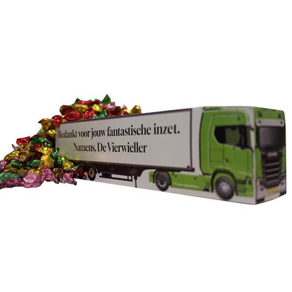 Grote foto traktatie voor mannen vrachtwagen diversen cadeautjes en bonnen