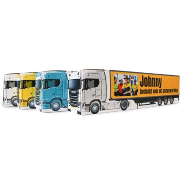 Grote foto traktatie voor mannen vrachtwagen diversen cadeautjes en bonnen