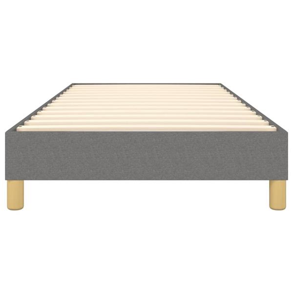 Grote foto vidaxl bedframe zonder matras 90x200 cm stof donkergrijs antiek en kunst stoelen en banken