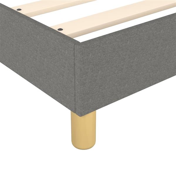 Grote foto vidaxl bedframe zonder matras 90x200 cm stof donkergrijs antiek en kunst stoelen en banken