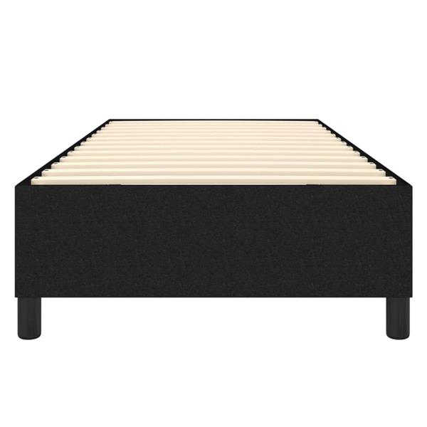 Grote foto vidaxl bedframe zonder matras 90x200 cm stof zwart antiek en kunst stoelen en banken