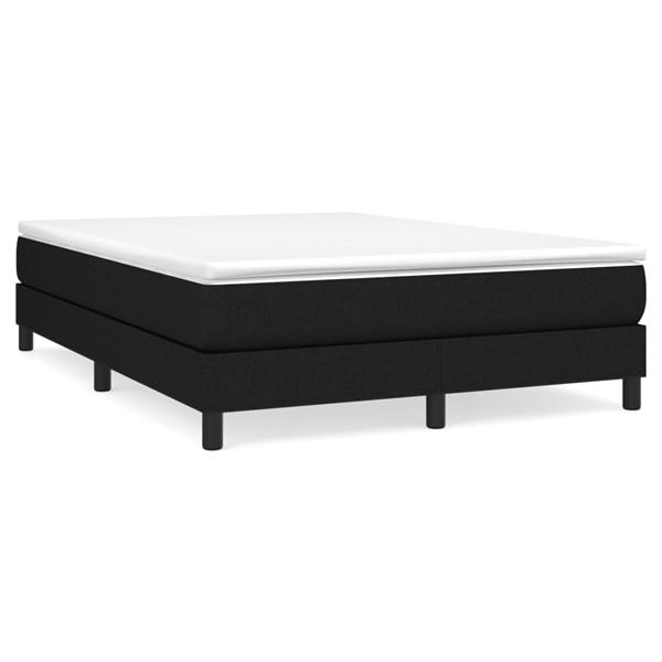 Grote foto vidaxl bedframe zonder matras stof zwart 140x200 cm antiek en kunst stoelen en banken
