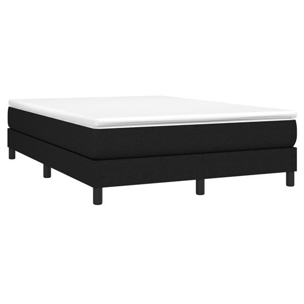 Grote foto vidaxl bedframe zonder matras stof zwart 140x200 cm antiek en kunst stoelen en banken