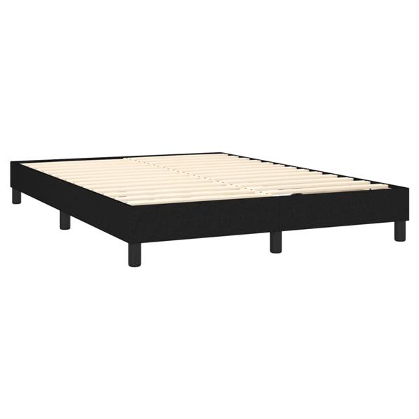 Grote foto vidaxl bedframe zonder matras stof zwart 140x200 cm antiek en kunst stoelen en banken
