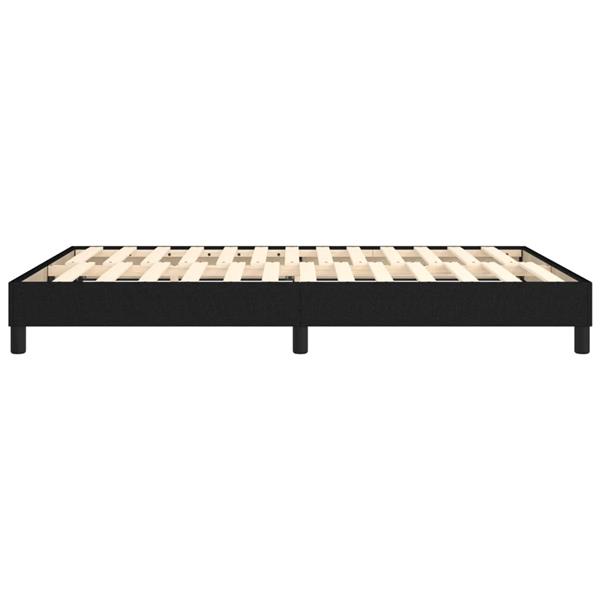Grote foto vidaxl bedframe zonder matras stof zwart 140x200 cm antiek en kunst stoelen en banken