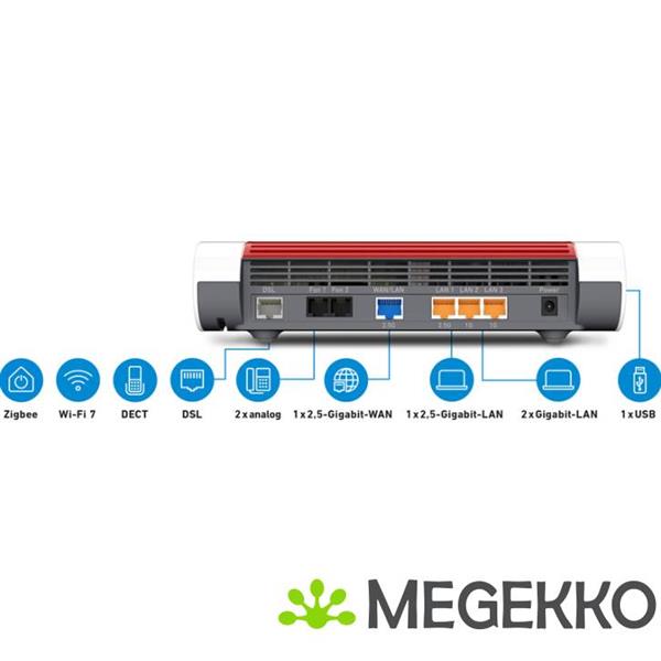 Grote foto fritz box 7690 draadloze router 2.5 gigabit ethernet dual band computers en software netwerkkaarten routers en switches