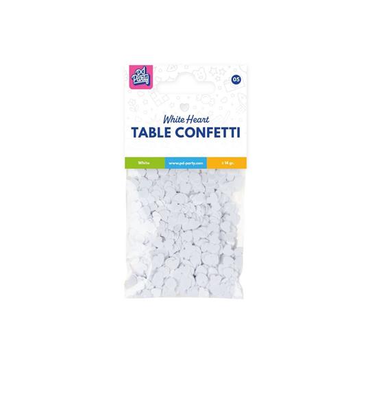 Grote foto table confetti white heart verzamelen overige verzamelingen