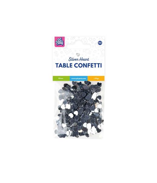 Grote foto table confetti silver heart verzamelen overige verzamelingen