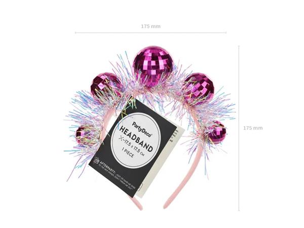 Grote foto disco ball headband 17.5x17.5 cm pink verzamelen overige verzamelingen