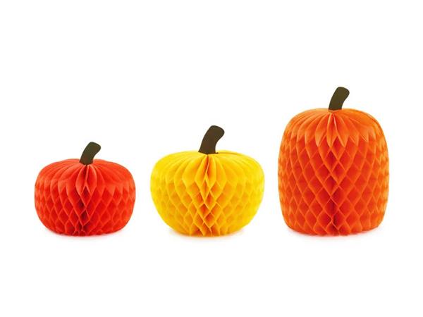 Grote foto honeycomb pumpkins 18 30cm mix verzamelen overige verzamelingen