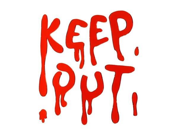 Grote foto gel window stickers keep out red verzamelen overige verzamelingen