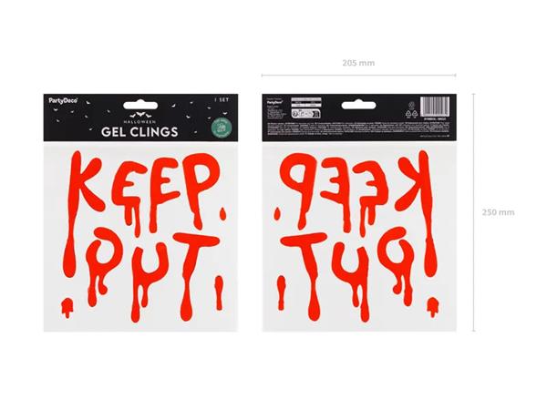 Grote foto gel window stickers keep out red verzamelen overige verzamelingen