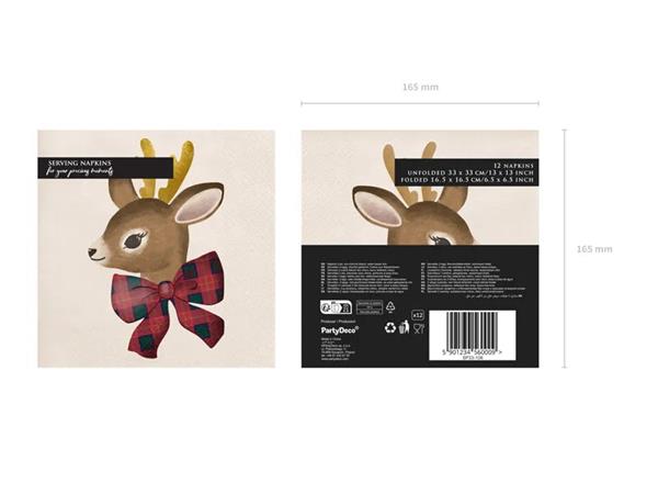 Grote foto deer napkins 33x33 cm mix verzamelen overige verzamelingen