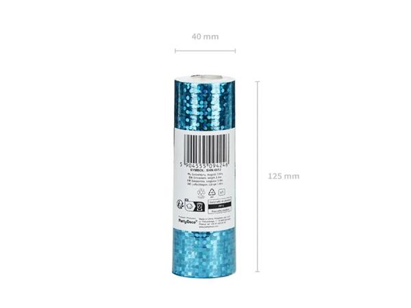 Grote foto holographic streamers light blue 3.8 m verzamelen overige verzamelingen