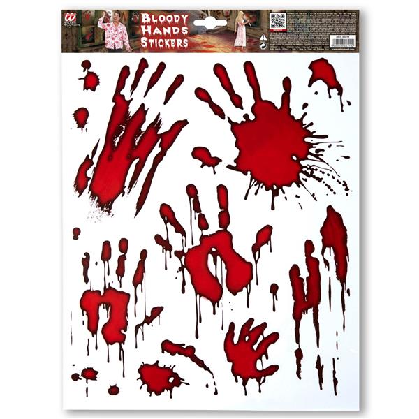 Grote foto halloween stickers bloederige handen verzamelen overige verzamelingen