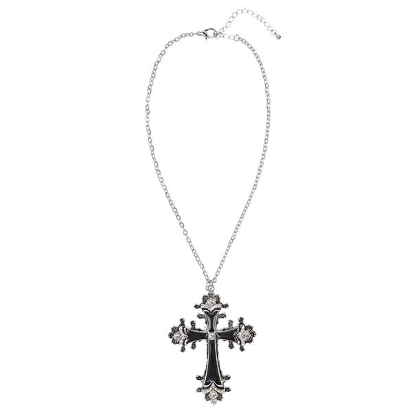 Grote foto halloween ketting zwart zilver kruis verzamelen overige verzamelingen