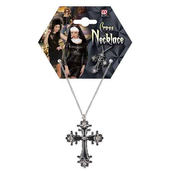 Grote foto halloween ketting zwart zilver kruis verzamelen overige verzamelingen