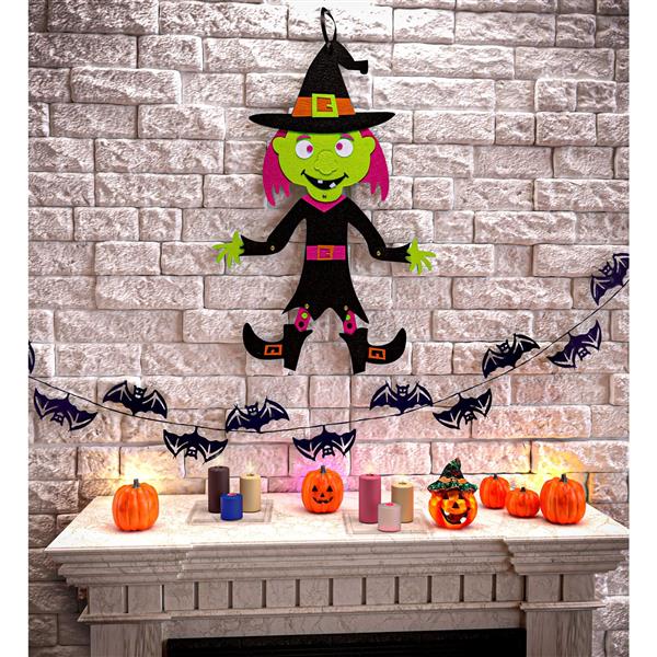 Grote foto halloween wanddecoratie heks 53cm verzamelen overige verzamelingen