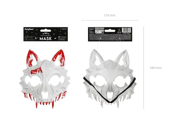 Grote foto bloody wolf mask 17x20cm mix verzamelen overige verzamelingen