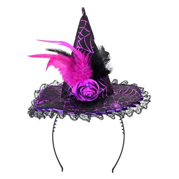Grote foto halloween haarband zwart roze heks verzamelen overige verzamelingen