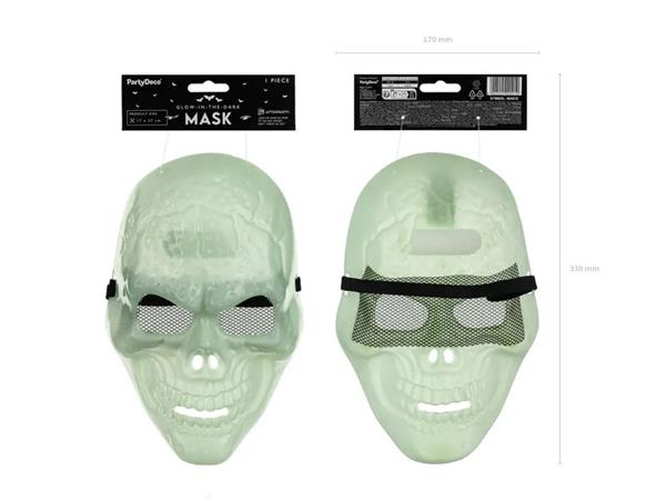 Grote foto glow in the dark skull mask 17x27cm mix verzamelen overige verzamelingen