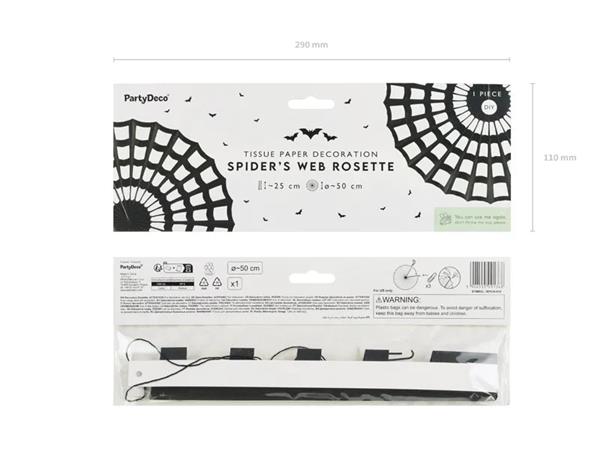 Grote foto decorative rosette spider web black 50 cm verzamelen overige verzamelingen