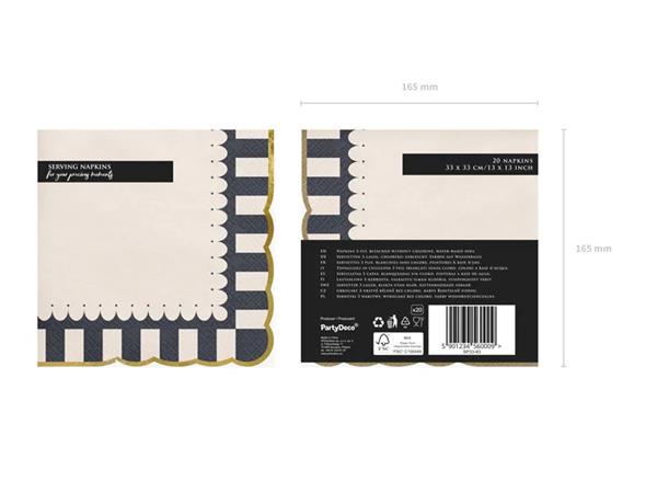 Grote foto napkins with gold edge 33x33 mix verzamelen overige verzamelingen