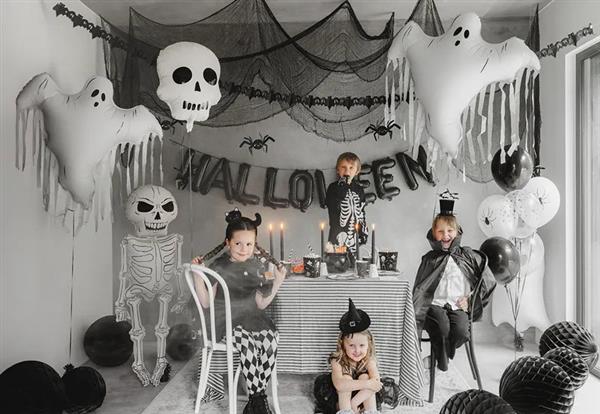 Grote foto foil balloon ghost with tassels 93x86 cm mix verzamelen overige verzamelingen