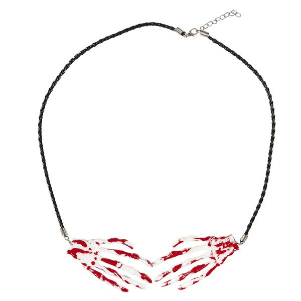 Grote foto halloween ketting skelet handen verzamelen overige verzamelingen