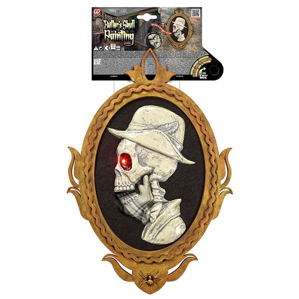 Grote foto halloween wanddecoratie skelet met beweging licht en geluid 48cm verzamelen overige verzamelingen