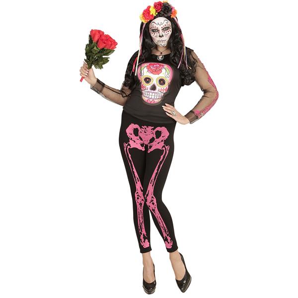 Grote foto halloween legging roze skelet verzamelen overige verzamelingen