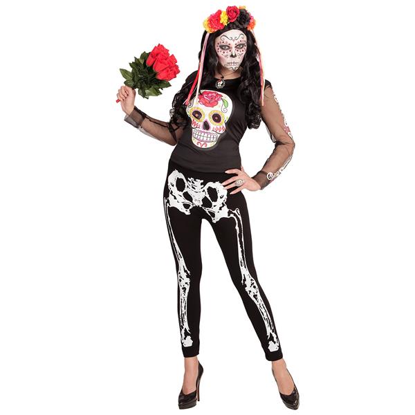 Grote foto halloween legging zwart wit skelet verzamelen overige verzamelingen