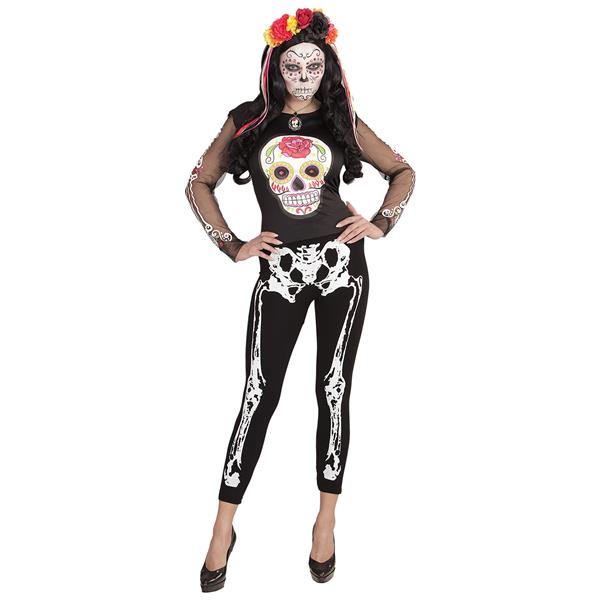 Grote foto halloween legging zwart wit skelet verzamelen overige verzamelingen