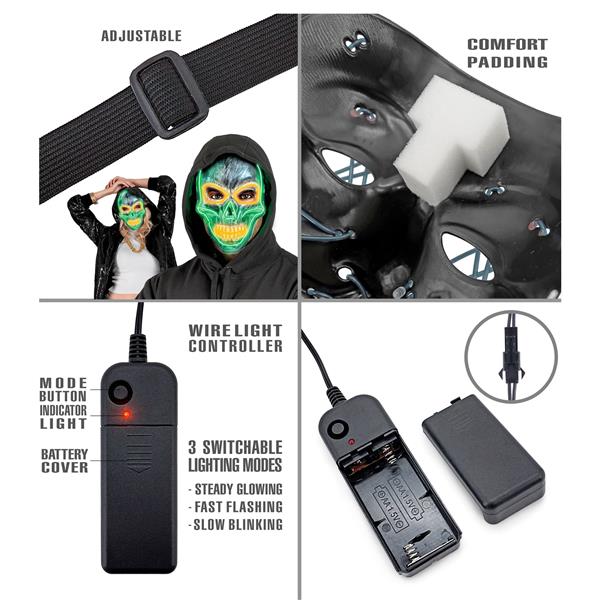 Grote foto halloween masker zilver schedel met licht verzamelen overige verzamelingen