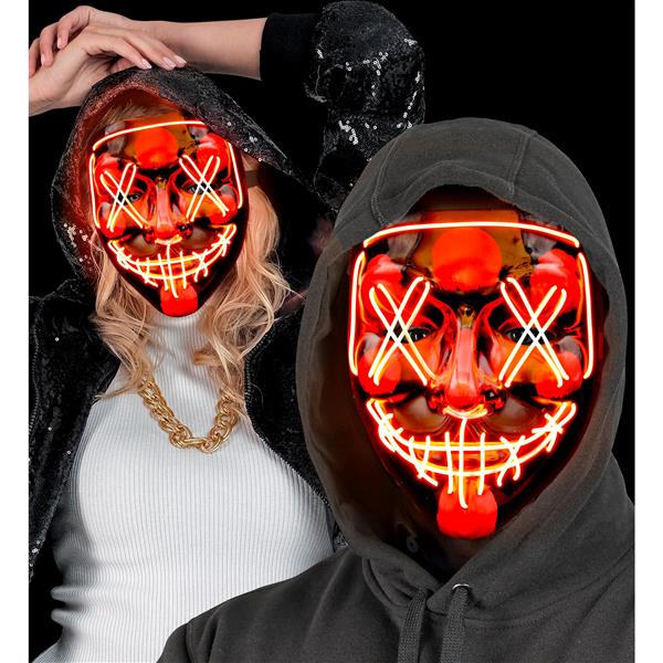 Grote foto halloween masker rood met licht verzamelen overige verzamelingen