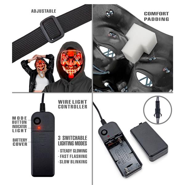 Grote foto halloween masker rood met licht verzamelen overige verzamelingen