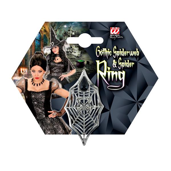 Grote foto halloween ring spinnenweb verzamelen overige verzamelingen