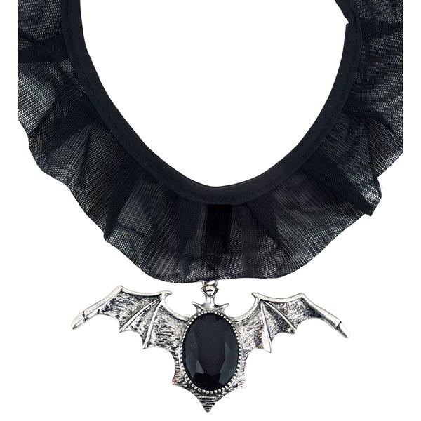 Grote foto halloween ketting choker met vleermuis verzamelen overige verzamelingen