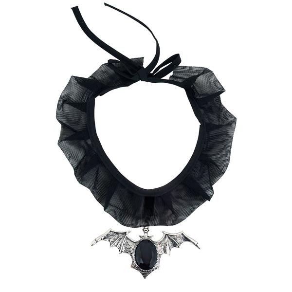 Grote foto halloween ketting choker met vleermuis verzamelen overige verzamelingen