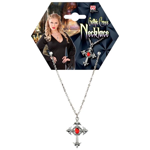 Grote foto halloween ketting kruis met steen verzamelen overige verzamelingen