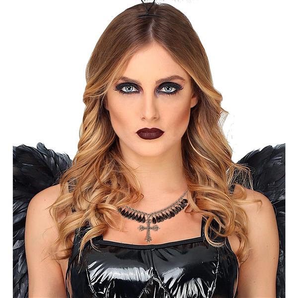 Grote foto halloween ketting zwart kruis gothic verzamelen overige verzamelingen