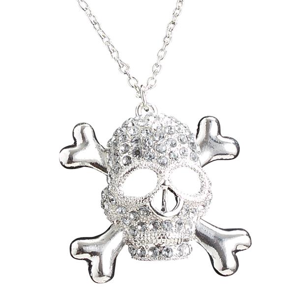 Grote foto halloween ketting schedel met diamanten verzamelen overige verzamelingen