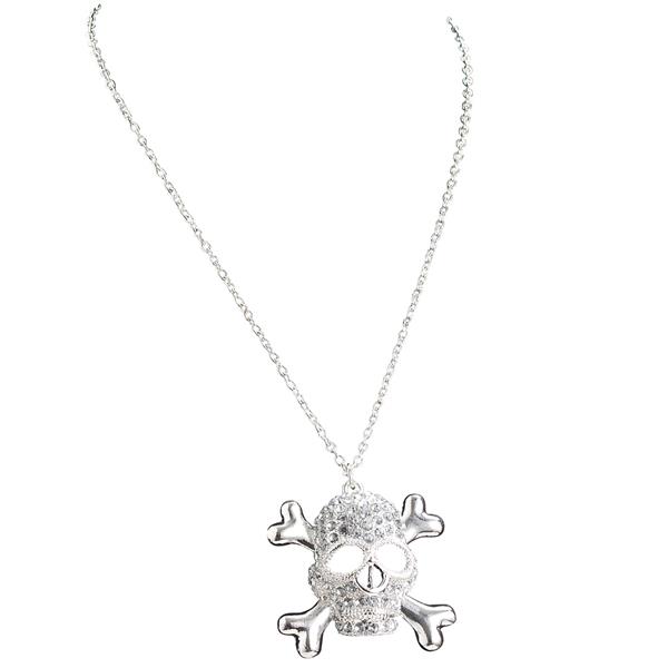 Grote foto halloween ketting schedel met diamanten verzamelen overige verzamelingen