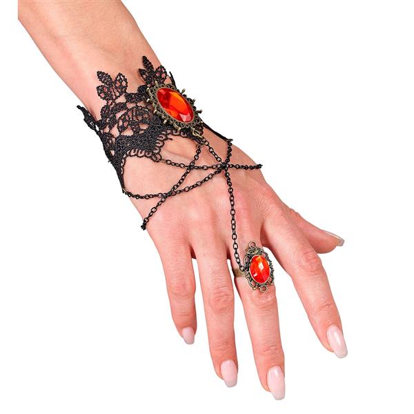 Grote foto halloween armband rode steen kant verzamelen overige verzamelingen