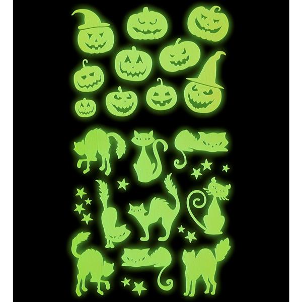 Grote foto halloween stickers glow in the dark 21cm verzamelen overige verzamelingen