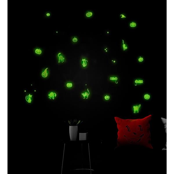 Grote foto halloween stickers glow in the dark 21cm verzamelen overige verzamelingen