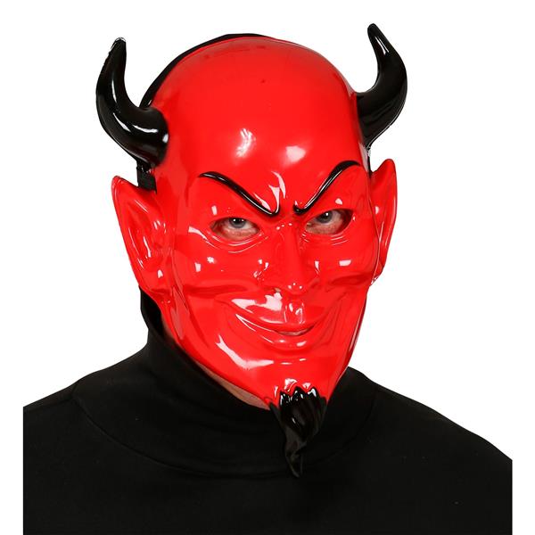Grote foto halloween masker rood zwart enge duivel verzamelen overige verzamelingen