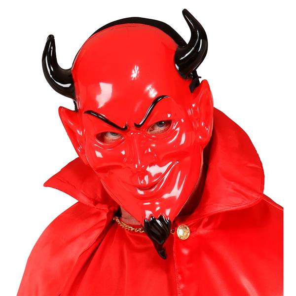 Grote foto halloween masker rood zwart enge duivel verzamelen overige verzamelingen